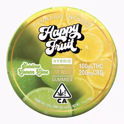 Sublime Lemon Lime Rosin Gummies - 100mg THC + 200mg CBD