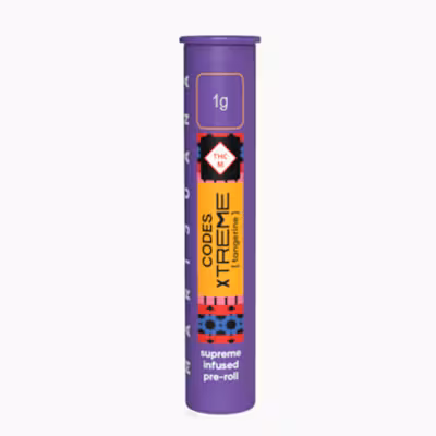 Codes: Infused Pre-Roll | Tangerine x Cheetah Piss | Xtreme J's | 1g