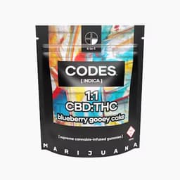 Codes Blueberry Gooey Cake 1:1 Gummies | 100mg:100mg | Indica Codes Blueberry Gooey Cake 1:1 Gummies | 100mg:100mg | Indica