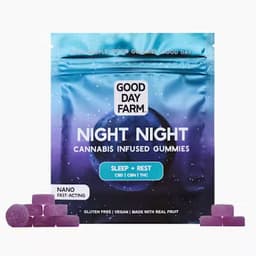 GOOD DAY FARM GDF: Fast-Acting Gummies | Night Night | 50:35:35mg CBD:CBN:THC | 10pk GOOD DAY FARM GDF: Fast-Acting Gummies | Night Night | 50:35:35mg CBD:CBN:THC | 10pk