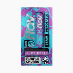 Flav Vape - Disposable - 1.0g - Live Resin - Purple Churro - Indica Flav Vape - Disposable - 1.0g - Live Resin - Purple Churro - Indica
