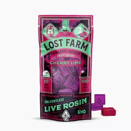 Lost Farm 100mg 10pk Cherry Lime x GMO Live Rosin Chews Lost Farm 100mg 10pk Cherry Lime x GMO Live Rosin Chews
