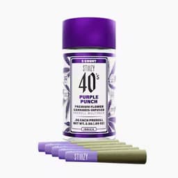 PURPLE PUNCH - .5G 40's Infused Preroll 5 Pack PURPLE PUNCH - .5G 40's Infused Preroll 5 Pack