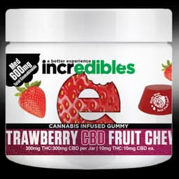 Incredibles - 600mg - 1:1 CBD:THC - Strawberry CBD Chews Incredibles - 600mg - 1:1 CBD:THC - Strawberry CBD Chews