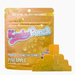 Kushy Punch - Hybrid Pineapple INDIVIDUAL GUMMIES 100MG Kushy Punch - Hybrid Pineapple INDIVIDUAL GUMMIES 100MG