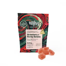 MFNY - Strawberry X Honey Banana Live Rosin Gummies 10pk - 100mg MFNY - Strawberry X Honey Banana Live Rosin Gummies 10pk - 100mg