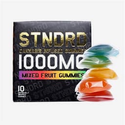 STNDRD Indica 1000 MG Mixed Fruit Flavored Gummies STNDRD Indica 1000 MG Mixed Fruit Flavored Gummies