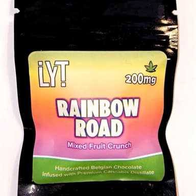 LYT Rainbow Road 200 MG White Chocolate Crisp Edible. LYT Rainbow Road 200 MG White Chocolate Crisp Edible.