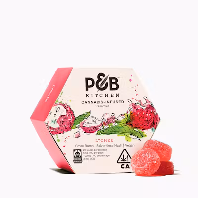 Papa & Barkley Lychee Solventless Hash Gummies Papa & Barkley Lychee Solventless Hash Gummies