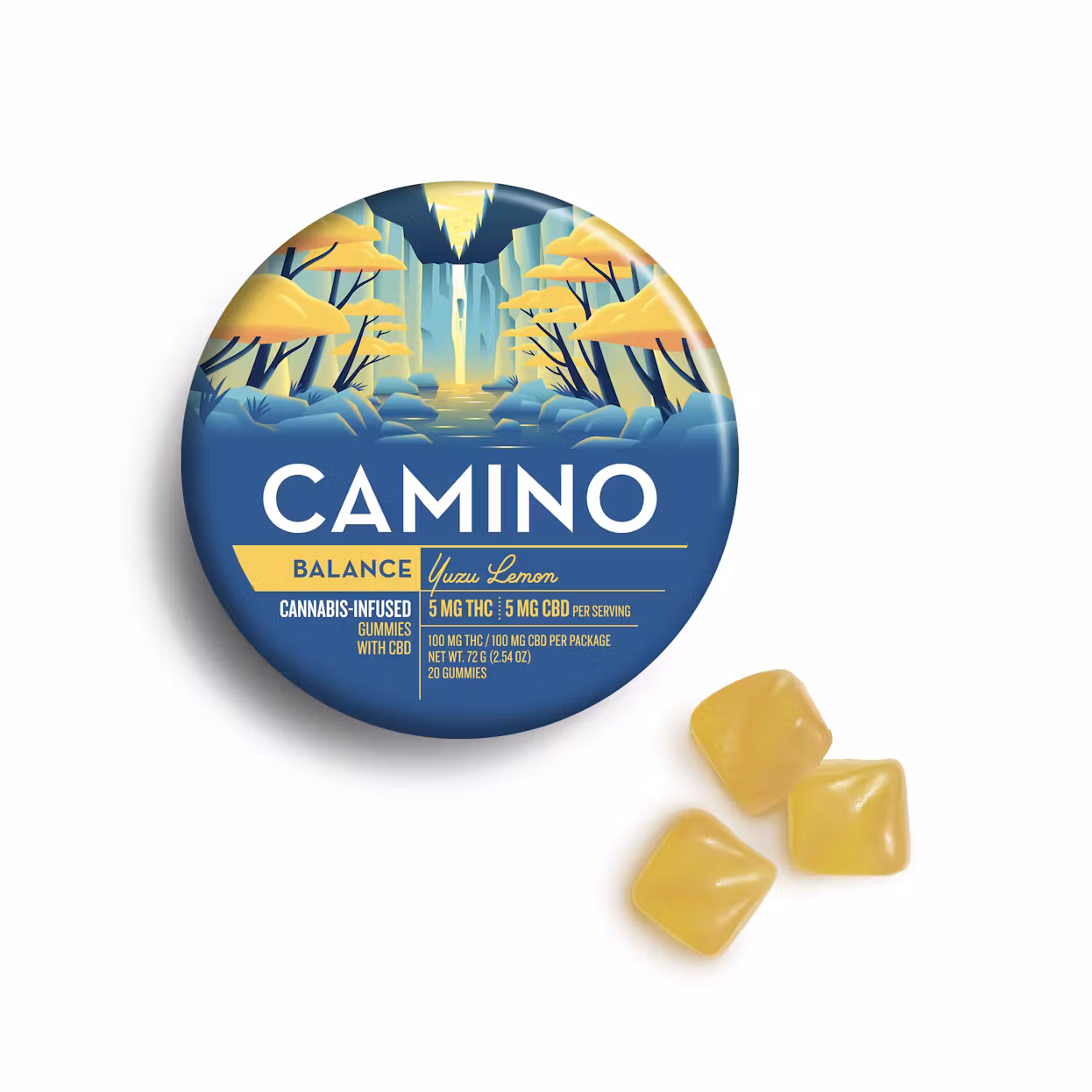 Yuzu Lemon 1:1 Balance (THC : CBD) 5mg Gummy - 20 pack Yuzu Lemon 1:1 Balance (THC : CBD) 5mg Gummy - 20 pack