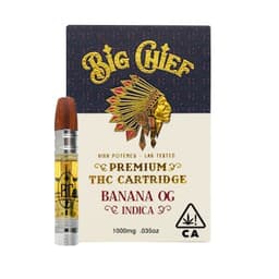 Big Chief THC Cartridge 1G - Banana OG Big Chief THC Cartridge 1G - Banana OG