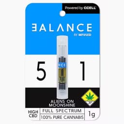 MFused BALANCE - Aliens on Moonshine 5:1 CBD Cartridge MFused BALANCE - Aliens on Moonshine 5:1 CBD Cartridge