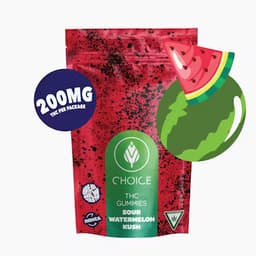 Choice Chews - Super Sour Watermelon Kush Gummies (Indica) - 200mg Choice Chews - Super Sour Watermelon Kush Gummies (Indica) - 200mg