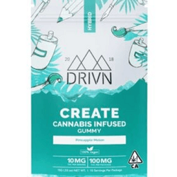 100MG Pineapple Melon Gummies by DRIVN (SATIVA) 100MG Pineapple Melon Gummies by DRIVN (SATIVA)